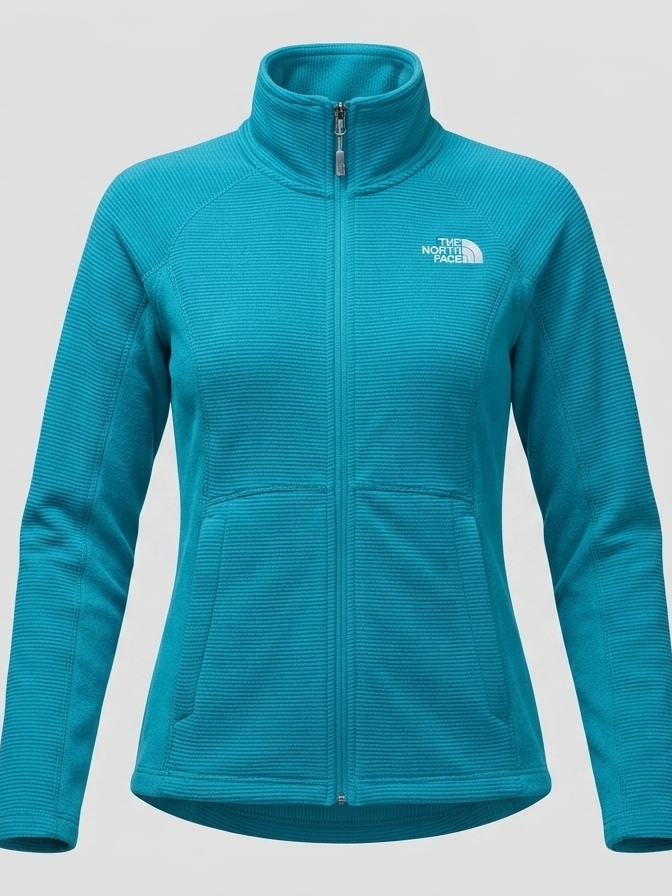 The North Face Women's Xs Teal Blue Performance Grid Fleece Full Zip Jacket